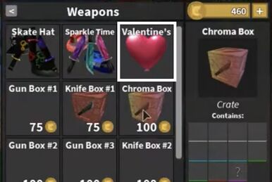 Broken Knife: Obtained bye Valentines mm2 update, 4,000 heart coins. #