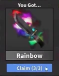 A player claiming the Rainbow Effect.