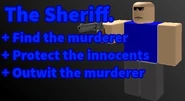 The description for Sheriff, featured in the game's lobby.