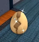 A Fragile Egg that has spawned with sparkles around it.