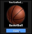 The Basketball after it is crafted.