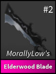 Silver Elderwood Blade appearing as a godly in MorallyLow’s inventory.