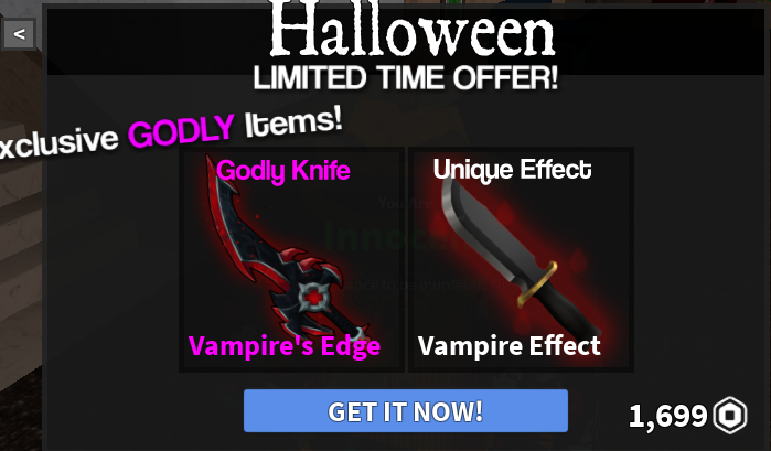 Vampire's Edge Knife 2020, Trade Roblox Murder Mystery 2 (MM2) Items