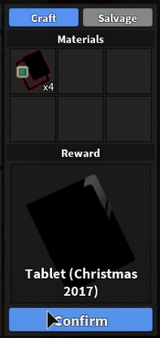 Tablet crafting