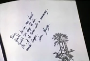 The inside flap of Nina's copy that is returned to him.
