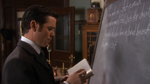 At his Blackboard