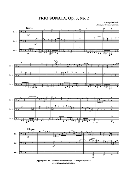 A. Corelli: Trio Sonata op 3 no. 2 (1689): trio Sonata/Sonata da Chiesa (Y.  Bermudez ) | MUSC520 Musical Styles S14 Wiki | Fandom