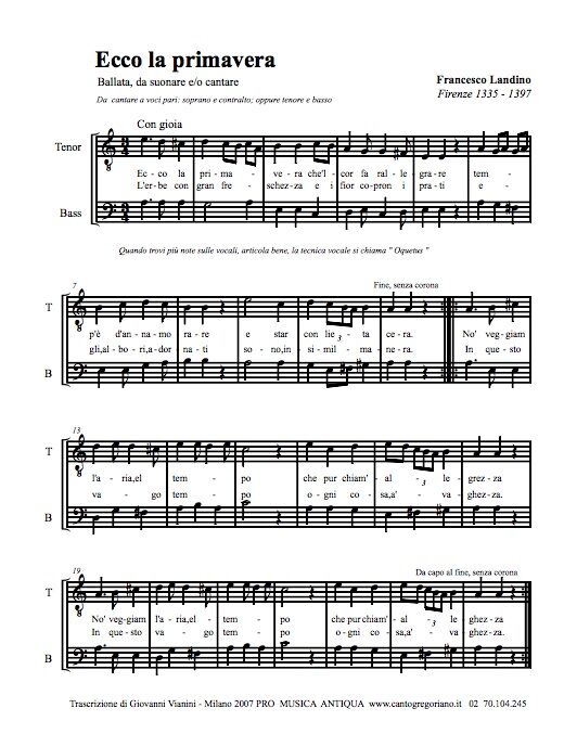Landini- Ecco (R. | MUSC520 Musical Styles S14 Wiki |