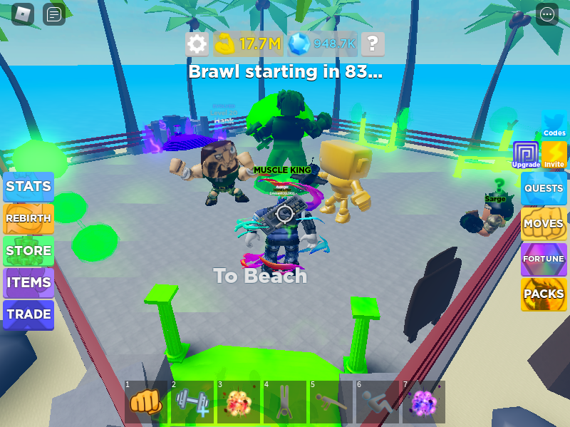 Getting GIGANTIC in Muscle Legends (Roblox) 