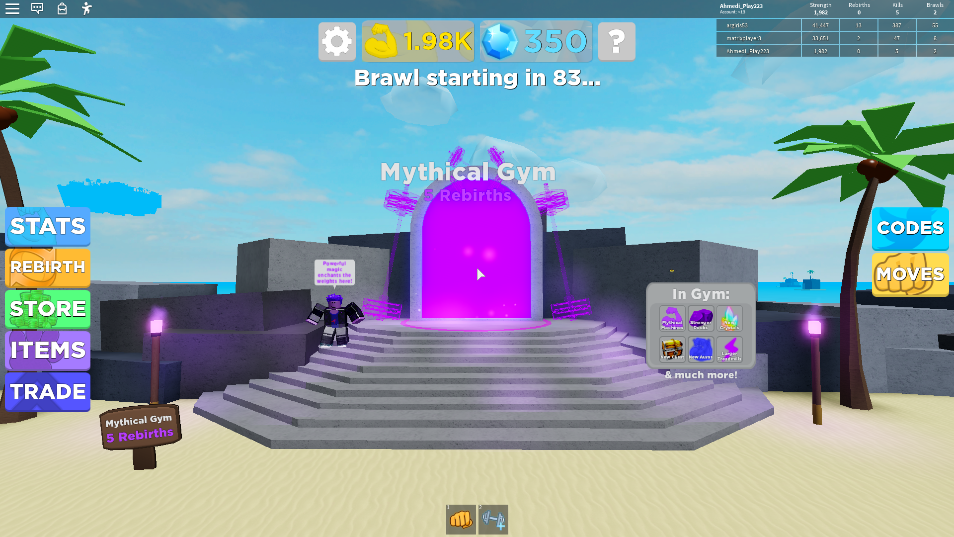 Mythical Gym Muscle Legends Wiki Fandom - roblox muscle legends pets wiki