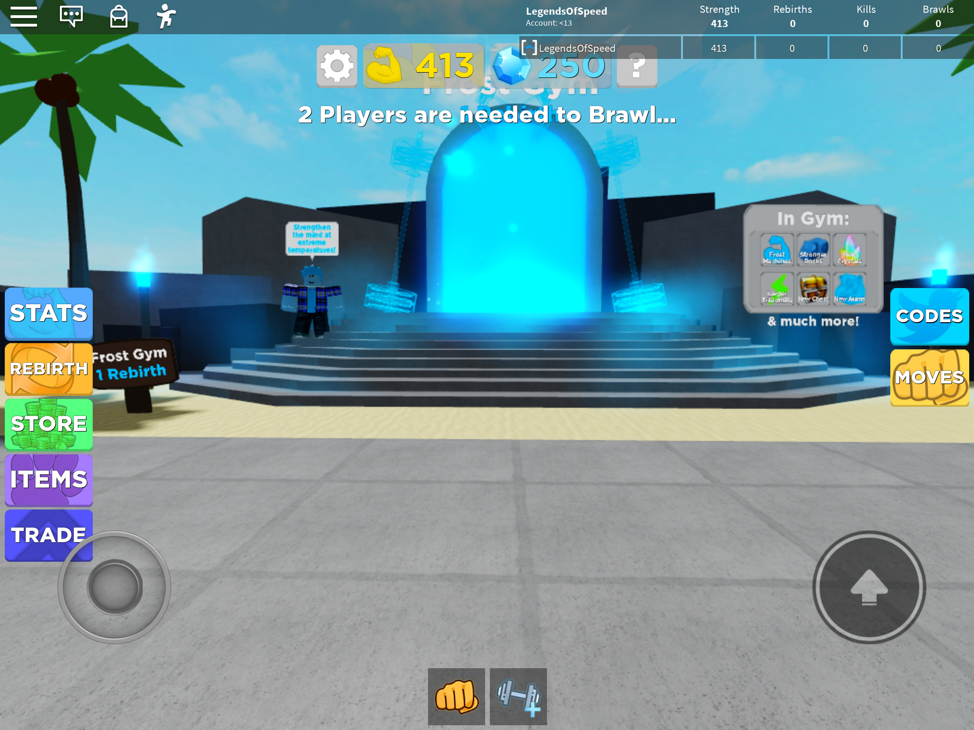 Frost Gym Muscle Legends Wiki Fandom - code muslquelegend roblox