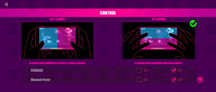 The in-game controls