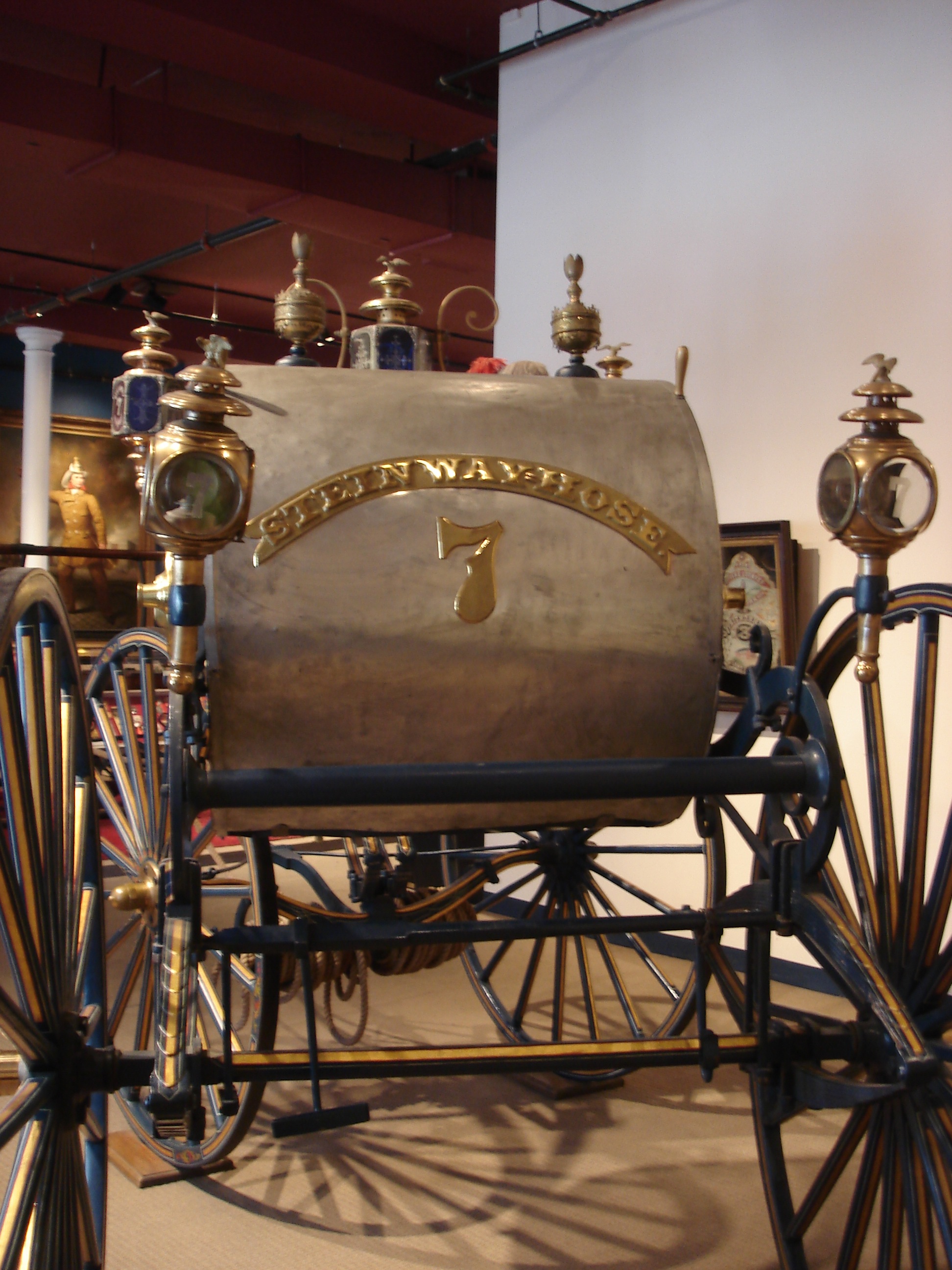 FDNY Museum vintage hose reel - Picture of New York City Fire