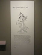 Fig 8. Wall panel with text explaining what bodhisattvas are