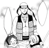Ruijerd, Norn and Aisha meeting Rudeus