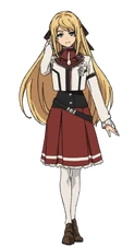 Ariel wearing the female school uniform in the Anime