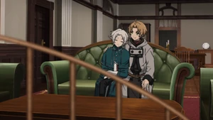 Rudeus and Sylphiette at the Living Room