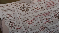 A map charted by Geese and notating it