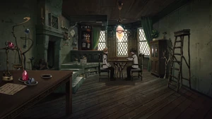 Cliff's Research Room in the Anime