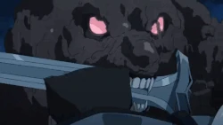 Sara finishing off a Luster Grizzly tanked by Patris