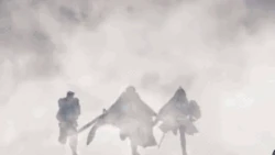 Rudeus using Deep Mist as an additional obstruction as they retreat