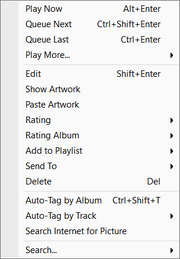 Album-Tracks Menu