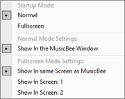Theater Panel Dock Menu