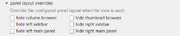 Panel Layout Overrides