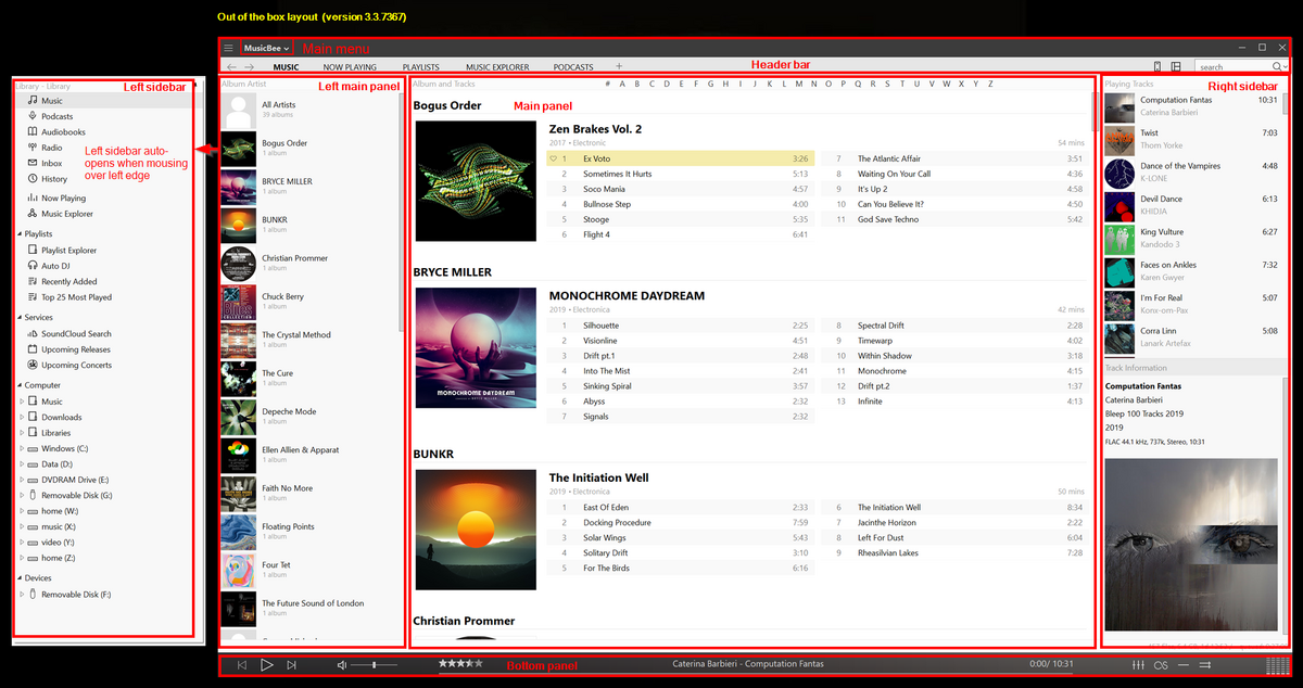 The Anatomy of MusicBee | MusicBee Wiki | Fandom