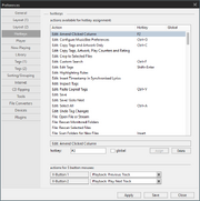 Preferences Hotkeys