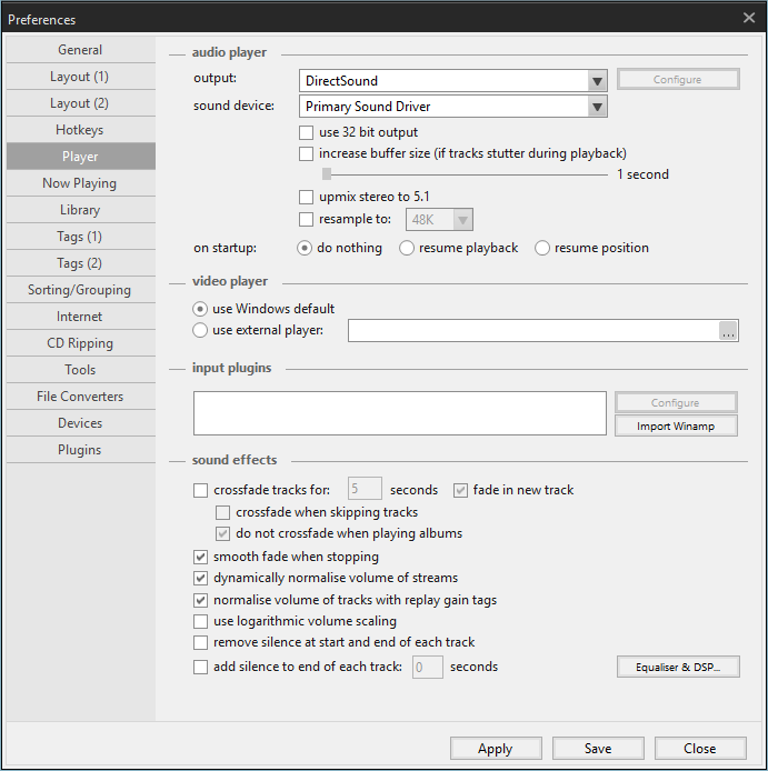 Now Playing Preferences, MusicBee Wiki