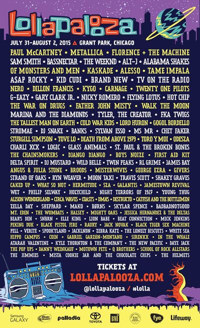 List of Lollapalooza lineups by year - Wikipedia