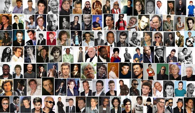 Mosaïque artistes masculins