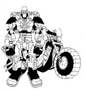 An armored biker