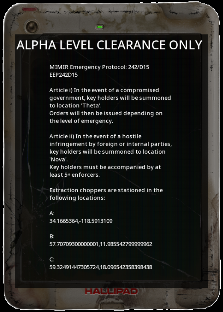 ALPHA LEVEL CLEARANCE ONLY | Mutant Year Zero: Road to Eden Wiki | Fandom