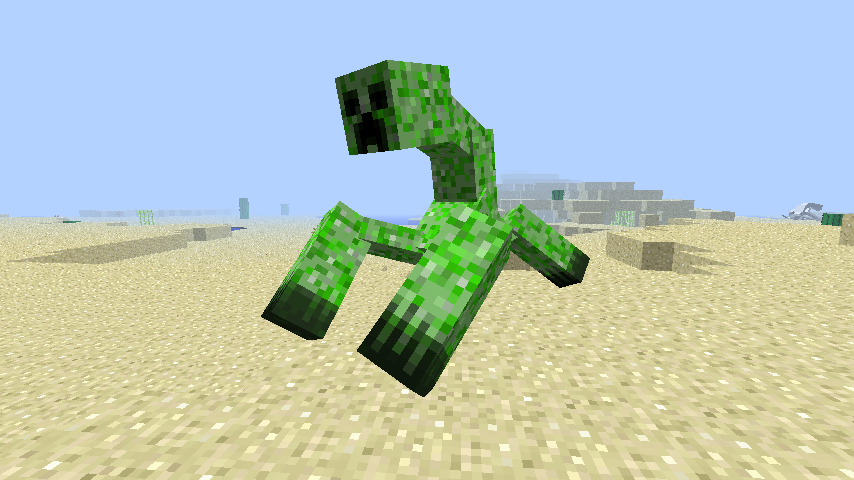 Minecraft if there were Creeper Boss Mobs 