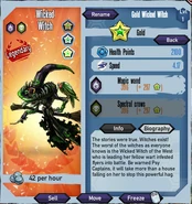 Gold Wicked Witch (English)