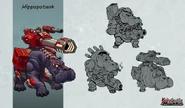 Alternative unused versions Hippopotank