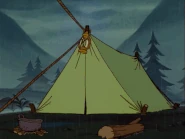 Nuuskamuikkunen näkee savua tulevan metsästä.