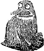 Mörkö Taikurin hattu-kirjassa Tove Janssonin piirtämänä.