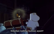 Muumipappa otti pyssynsä esille