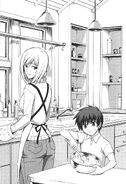 A young Yuuya together with his mother, Mira Bridges.