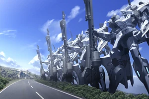 EF-2000s arrayed in parade state on the outskirts of Dover Base.