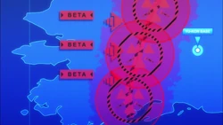 A diagram of how the Defence line reacts to BETA hordes