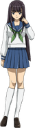 Kazusa, school uniform. Anime version.