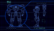 Wireframe display of an F-4J.