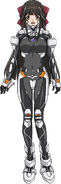 Shimako in a Fortified Suit, front view.