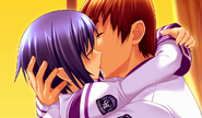Haruko kissing Shirogane in Haruko Maniax