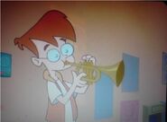 Willy playing his Trumpet