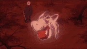 Miyo using Dream-Sight to defend Kiyoka from the Grotesqueries in his nightmares.